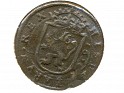 Escudo - 12 Maravedís (Resello) - Spain - 1642 - Cobre - Cayón# 5483 - Resello de 12 maravedís sobre pieza de 8 maravedís de Felipe IV 1626 - 0